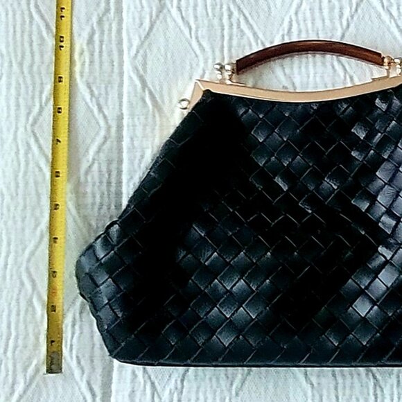 VALENTINA FIORE Black Leather Handbag - Picture 7 of 8